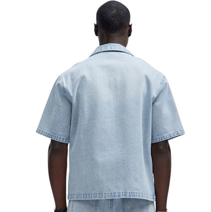 Colin True Denim Button Up Shirt Light Blue Wash