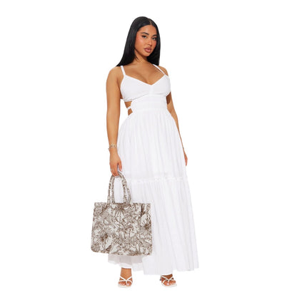 Ellen Tiered Maxi Dress White