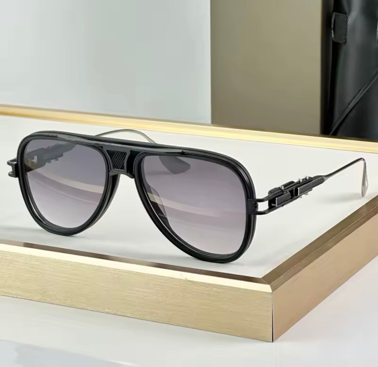 Classical Designer GRAND-DECADE Sunglasses for Men Women Alloy Gradient Top Quality Brand Design UV400 Optical Glasses with Case