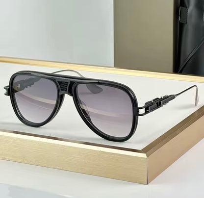 Classical Designer GRAND-DECADE Sunglasses for Men Women Alloy Gradient Top Quality Brand Design UV400 Optical Glasses with Case