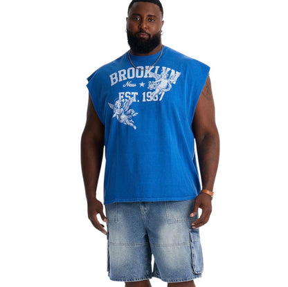 Utility Cargo Relaxed Denim Shorts Blue Wash