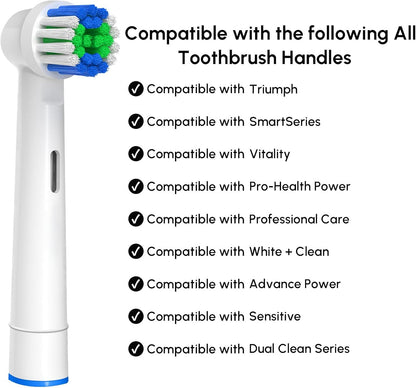 Replacement Toothbrush Heads Compatible with Oral B Braun, 12 Pcs Professional Electric Brush Heads Compatible with Oral B Replacement Heads Refill 7000/Pro 1000/9600/500/3000/8000