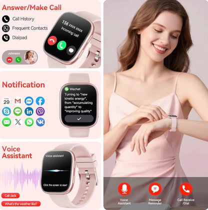 2026 Smart Watch 1.83 HD Bluetooth Calling 120+ Sports Modes Android iOS