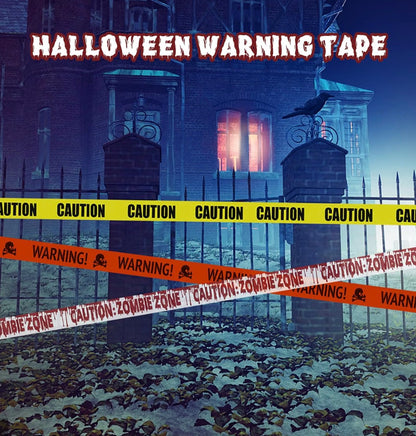 Jsdoin 30m Halloween Caution Tape | Yellow Hazard Decor