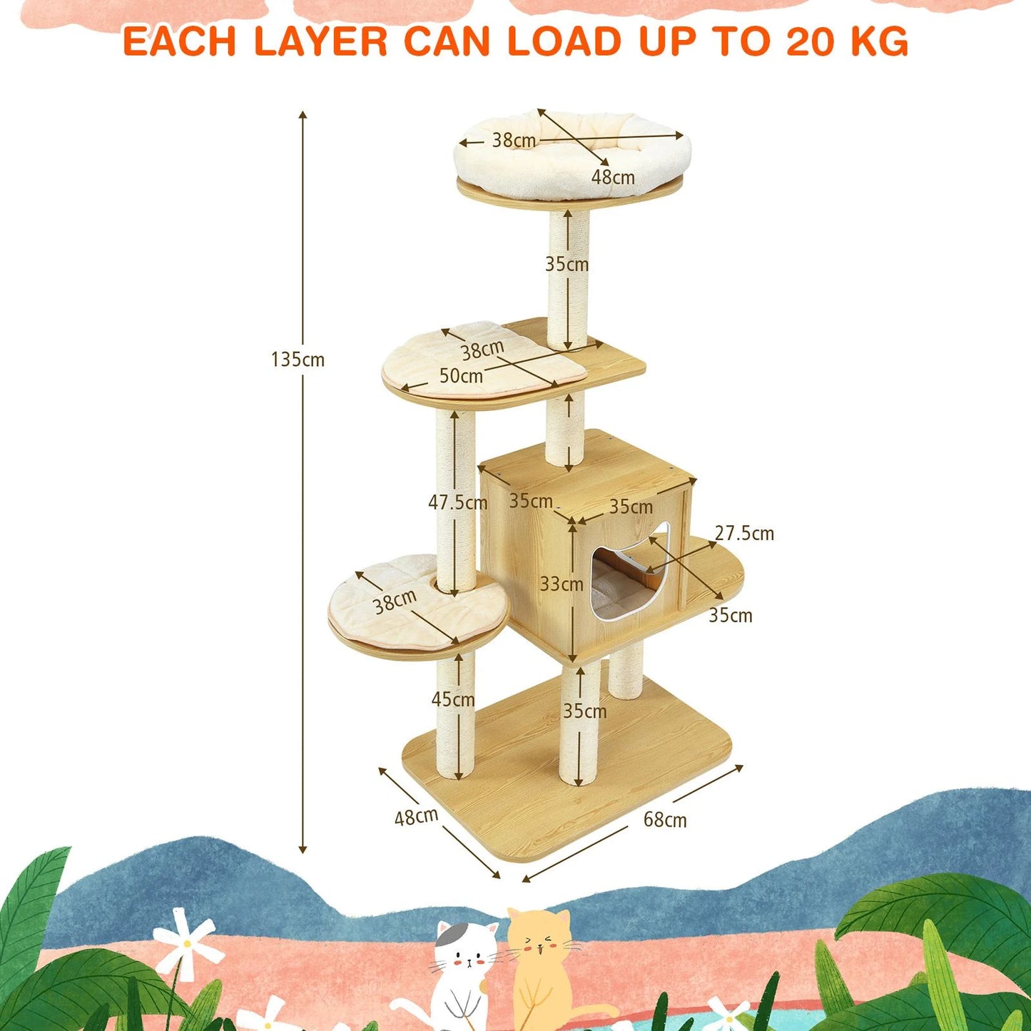 Luxurious Multi-Level Cat Tree with Cozy Condos, Scratching Posts, and Plush Perches for Ultimate Feline Enjoyment