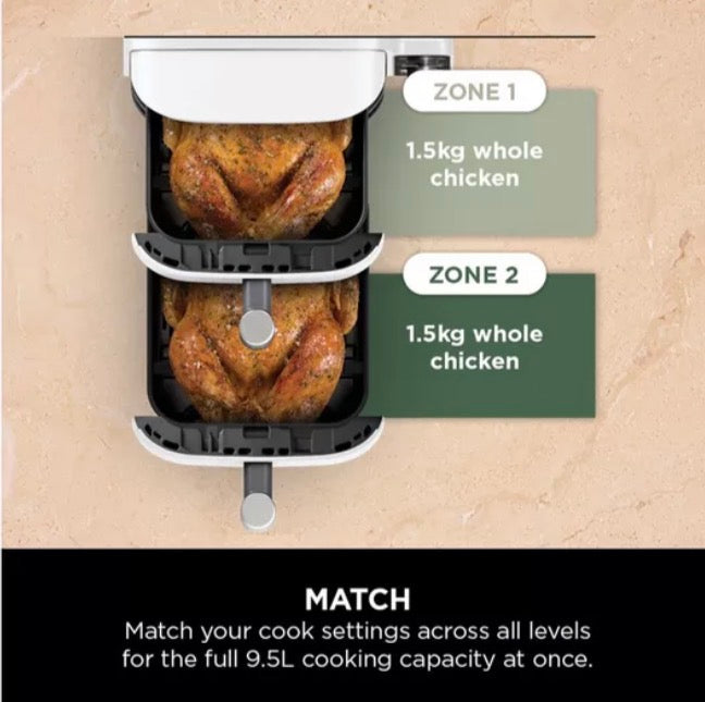 Double Stack XL 2 Drawer Air Fryer 9.5L | SL400UK - White