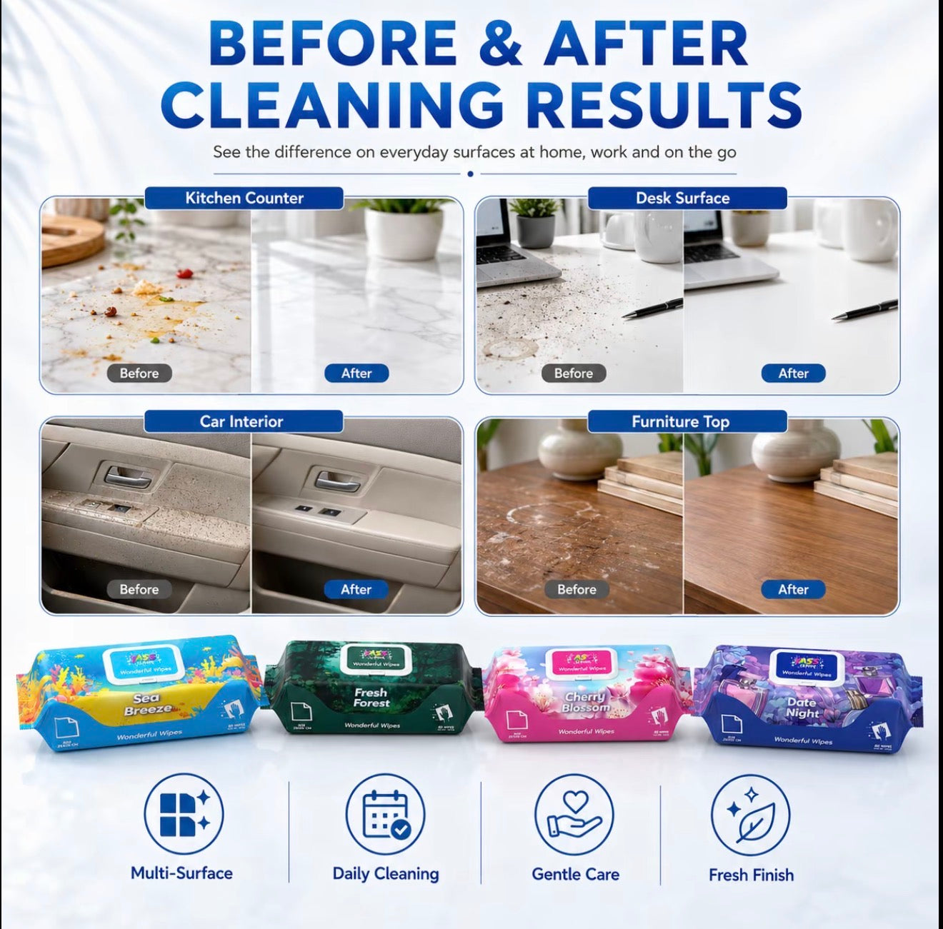 Yass Clean Multi-Purpose Cleaning Wipes 80 Pack