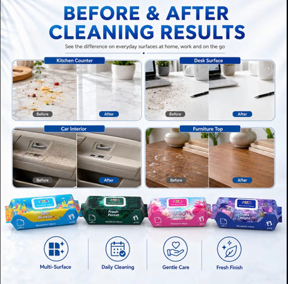 Yass Clean Multi-Purpose Cleaning Wipes 80 Pack