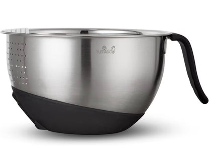 Yum Asia 304 Stainless Steel Rice Washing Bowl 22cm Silicone Base