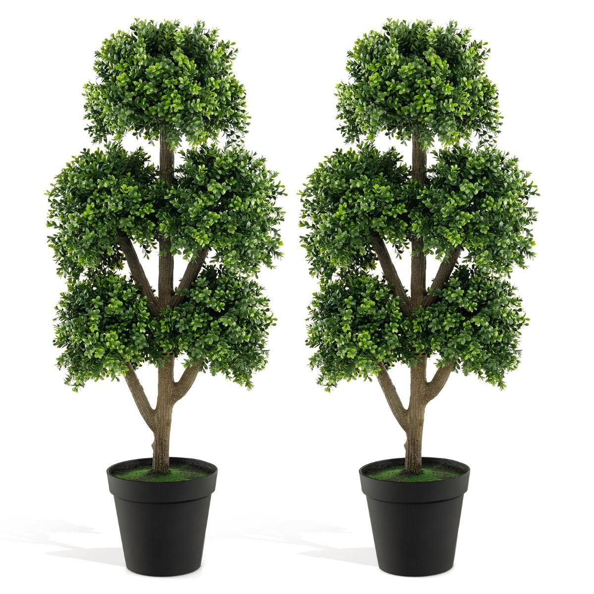 115 cm Artificial Boxwood Topiary Ball Tree for Sophisticated Home and Office Decor