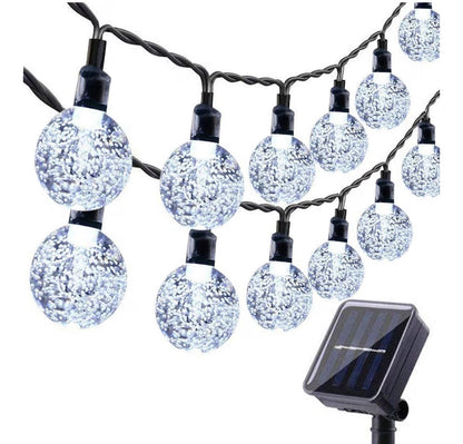 Solar Garden String Lights 100 LED Crystal Ball Fairy Lights 17m