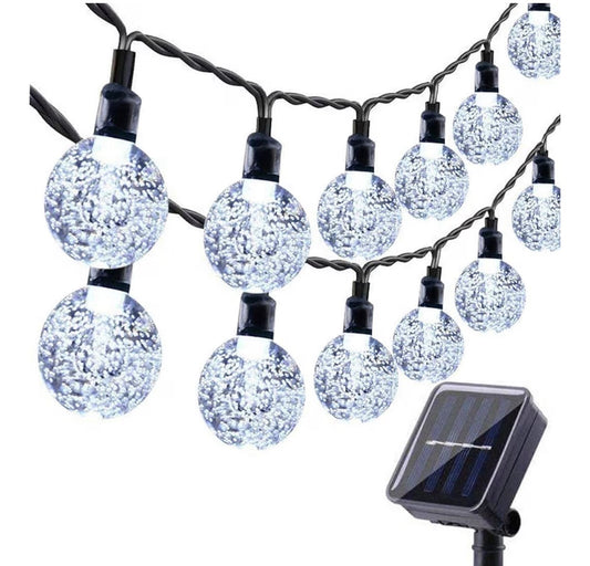 Solar Garden String Lights 100 LED Crystal Ball Fairy Lights 17m