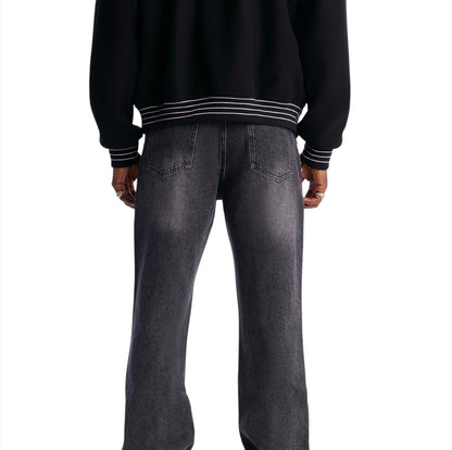 Stacked Slim Flare Another Level Jeweled Jeans Black Wash