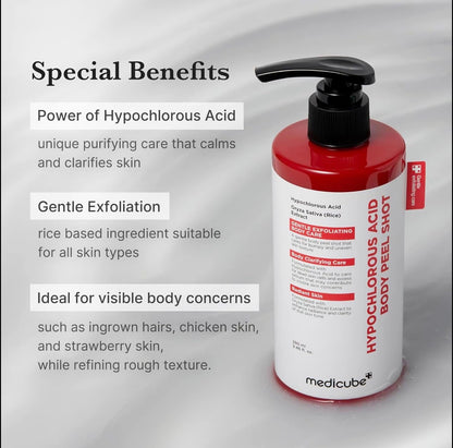 medicube Body Peel Shot Exfoliating Serum with Rice Extract & Panthenol