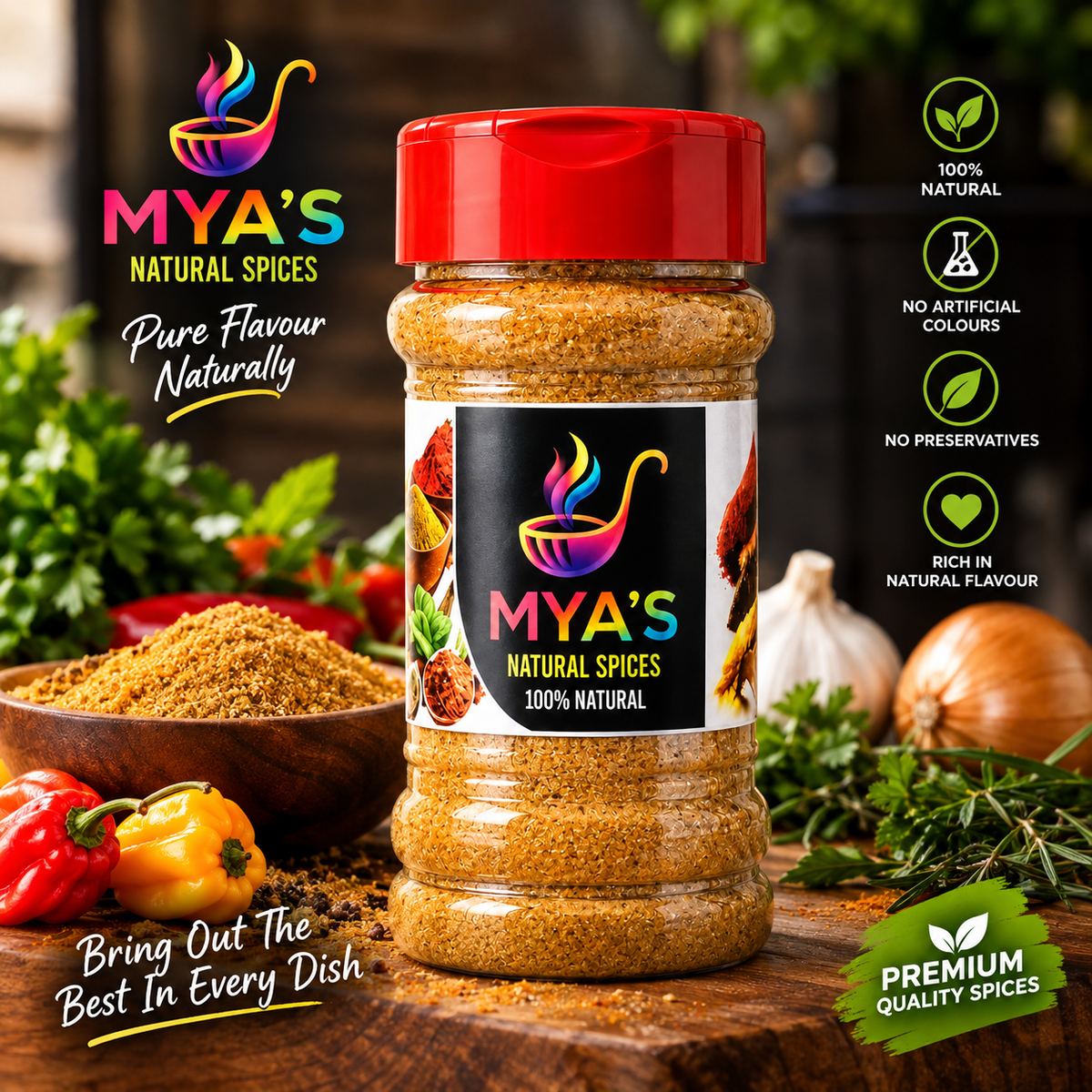 MYA’S Natural Spices – Premium All-Purpose Seasoning