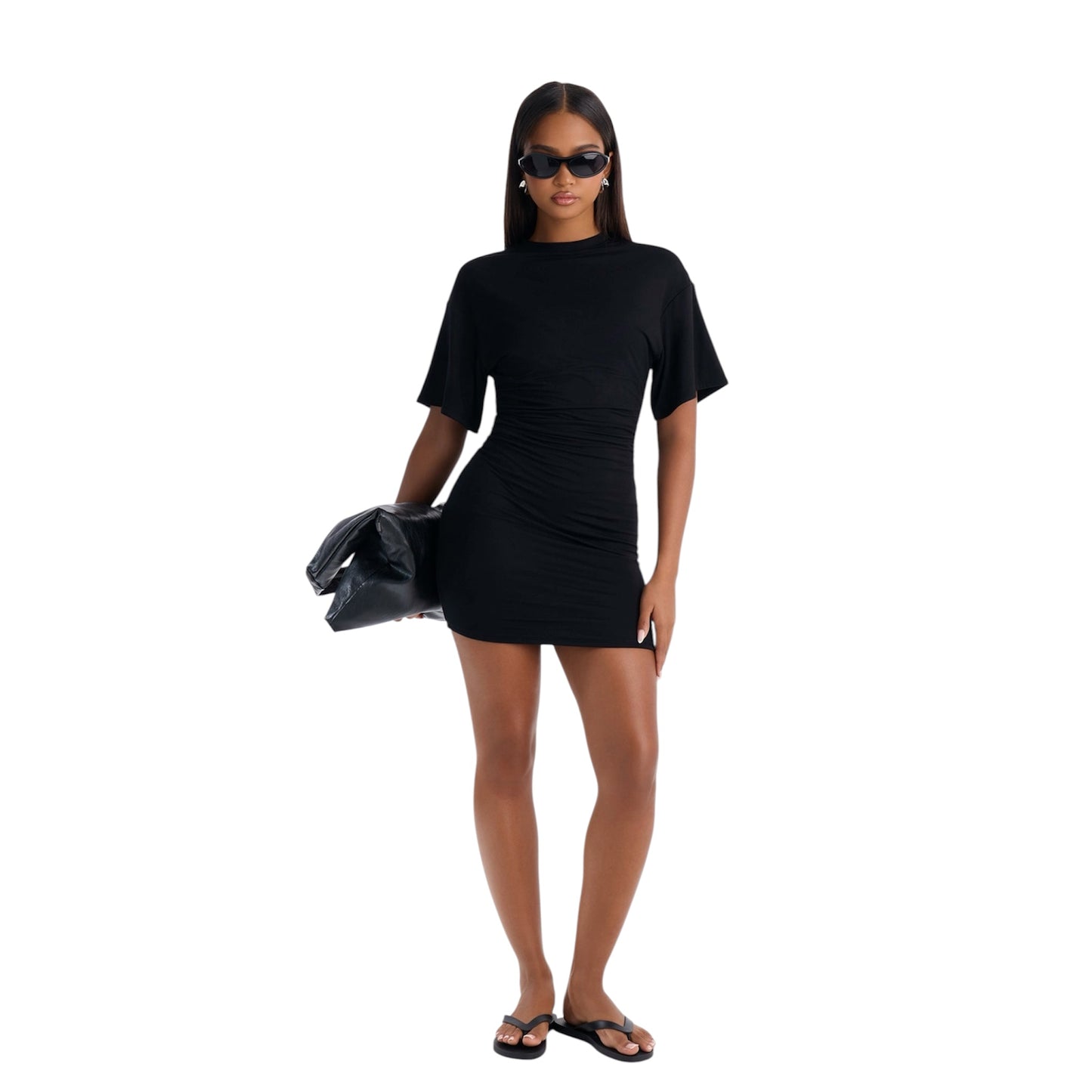 Ella Premium Modal Mini Dress Black