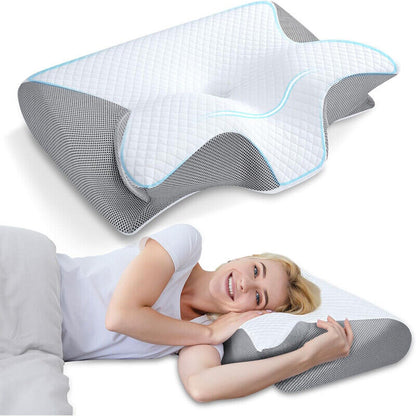 Butterfly-Shaped Memory Foam Neck Pillow for Enhanced Sleep Comfort with Slow Rebound Technology