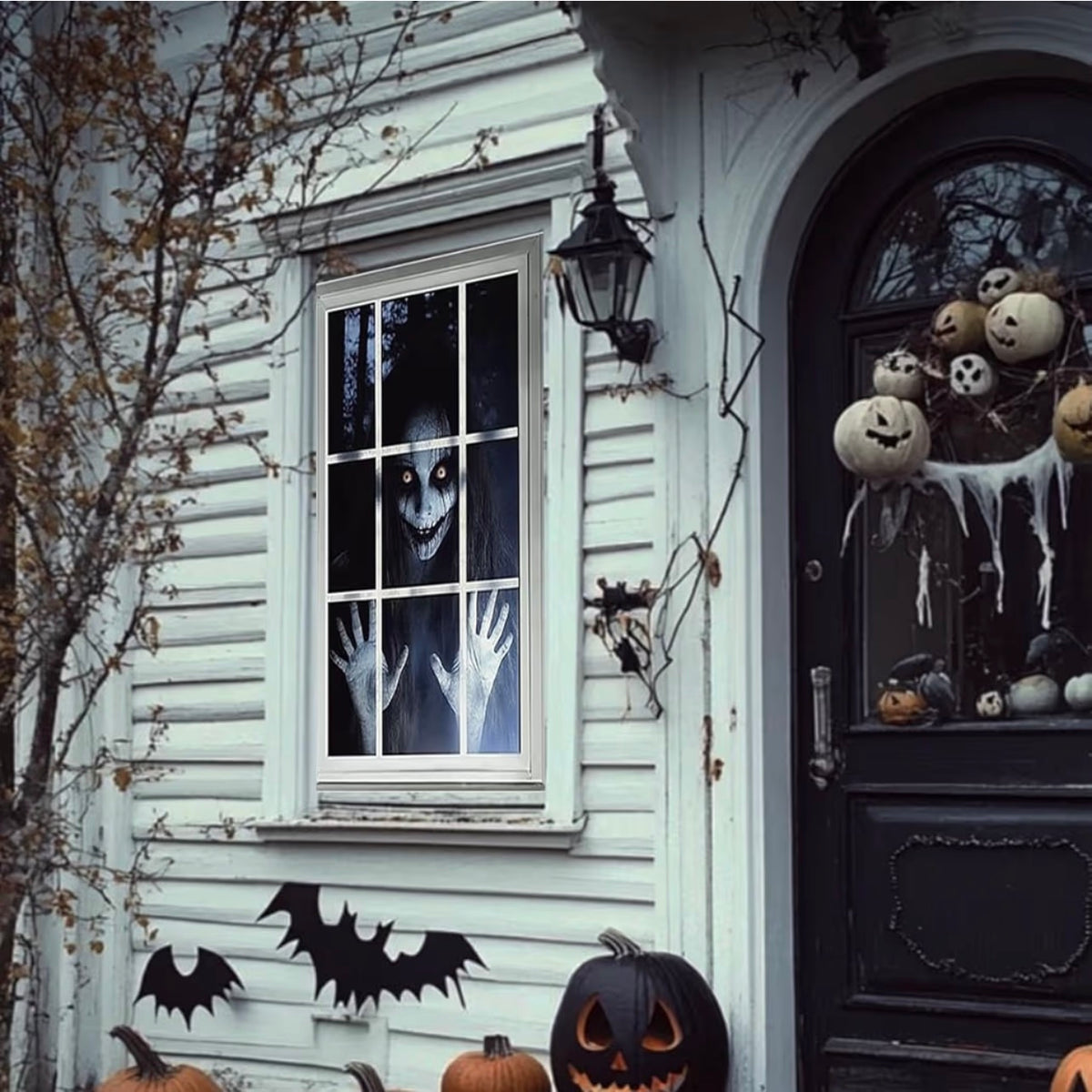 Scary Halloween Window Decorations & Horror Curtains | Minja Superstore