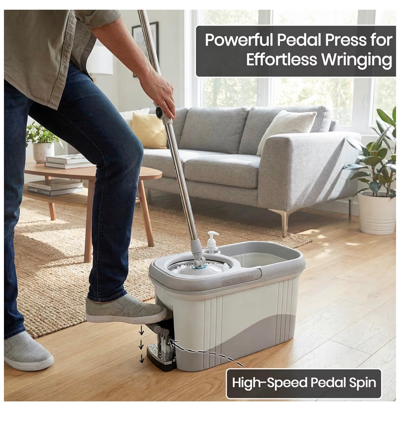 Aspect Spin Mop and Bucket Set with Foot Pedal
