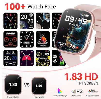2026 Smart Watch 1.83 HD Bluetooth Calling 120+ Sports Modes Android iOS