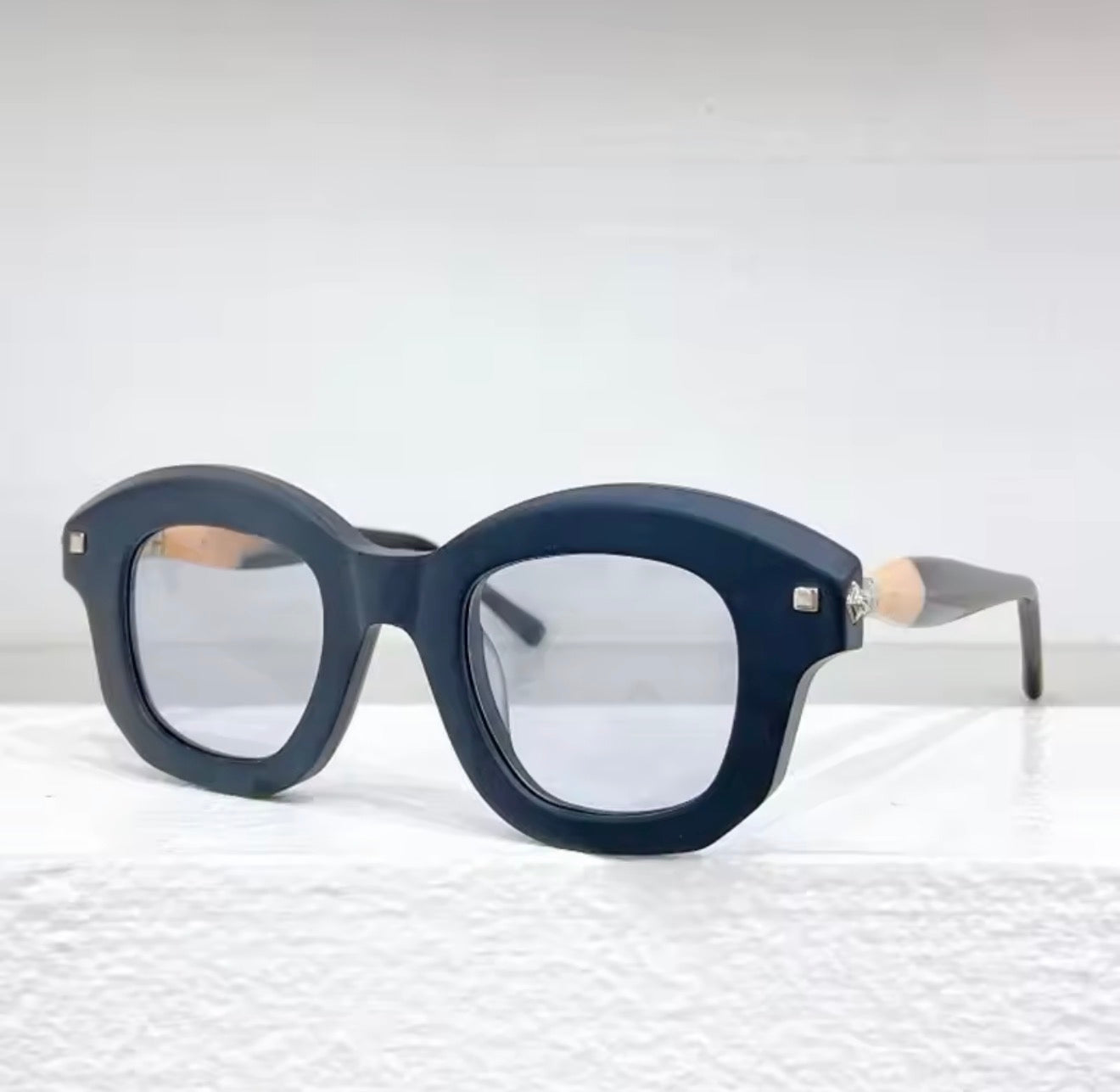 Maske J1 Thick Acetate Heavy Classical Sunglasses Uv400 Optical Prescription Frame Men Classical Designer Brand Germany Glasses