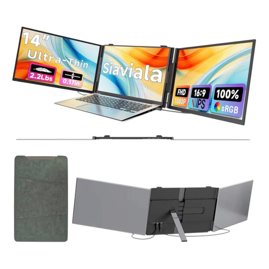 14-inch 1080P Laptop Screen Extender Ultra-Thin IPS Triple Monitor
