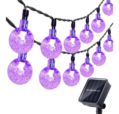 Solar Garden String Lights 100 LED Crystal Ball Fairy Lights 17m