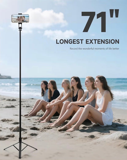 180cm Phone Tripod Selfie Stick with Wireless Remote