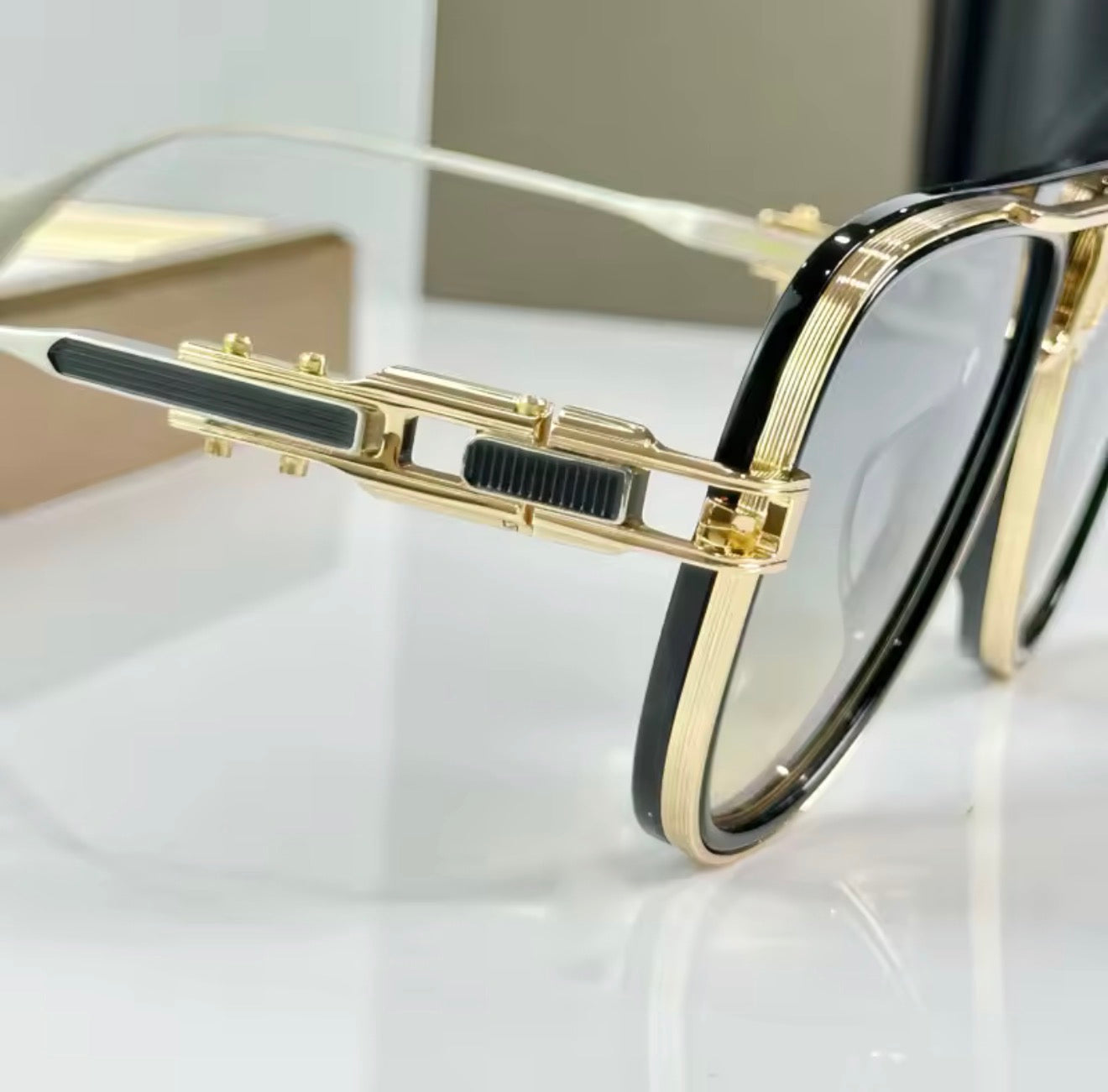 Classical Designer GRAND-DECADE Sunglasses for Men Women Alloy Gradient Top Quality Brand Design UV400 Optical Glasses with Case
