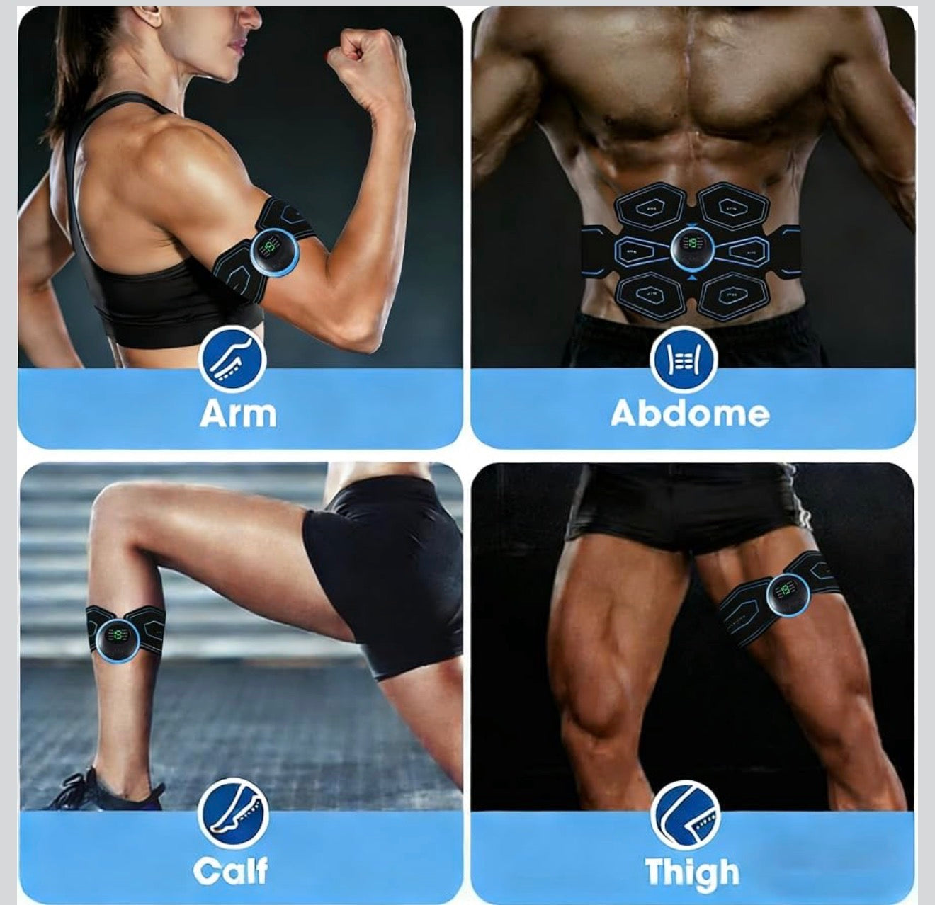 EMS Abdominal Muscle Trainer 8 Modes 18 Intensity Levels