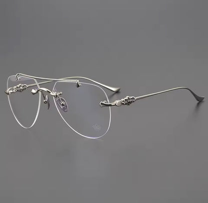 Luxury Men's Women's Fashion Pilot Optical Prescription Frameless Design Brand Glasses Outdoor Driving Vacation Sunglasses