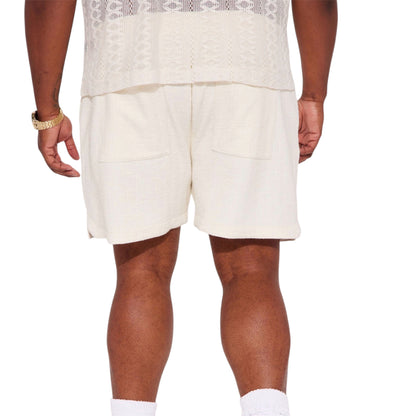 Dean Textured Shorts Cream