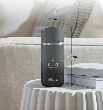 Ninja Sip Perfect Hot Drinks Travel Flask, Made BPA-Free, Dishwasher Safe, Insulated Bottle, Black, DW1203EUUKBK