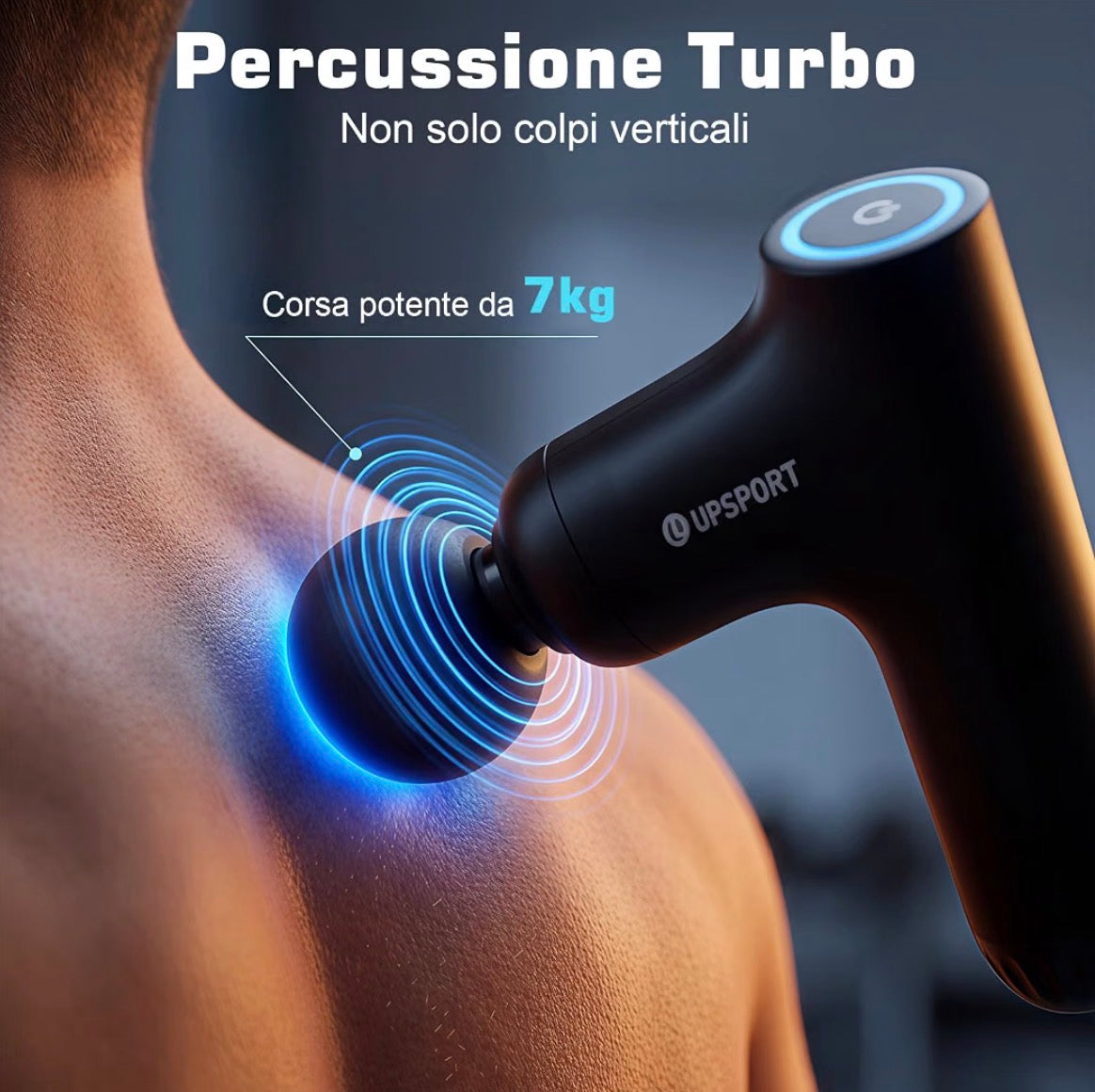 20” Long Handle Back Massage Gun Deep Tissue Percussion Massager