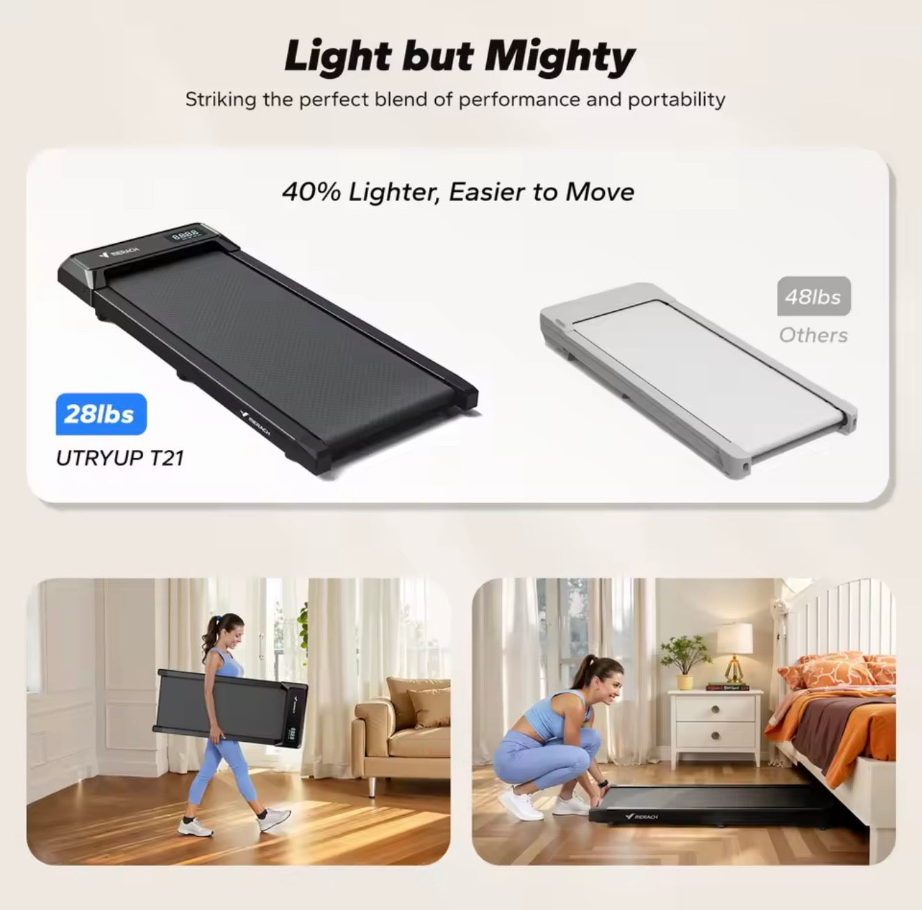 MERACH Walking Pad Under Desk Treadmill for Home Office