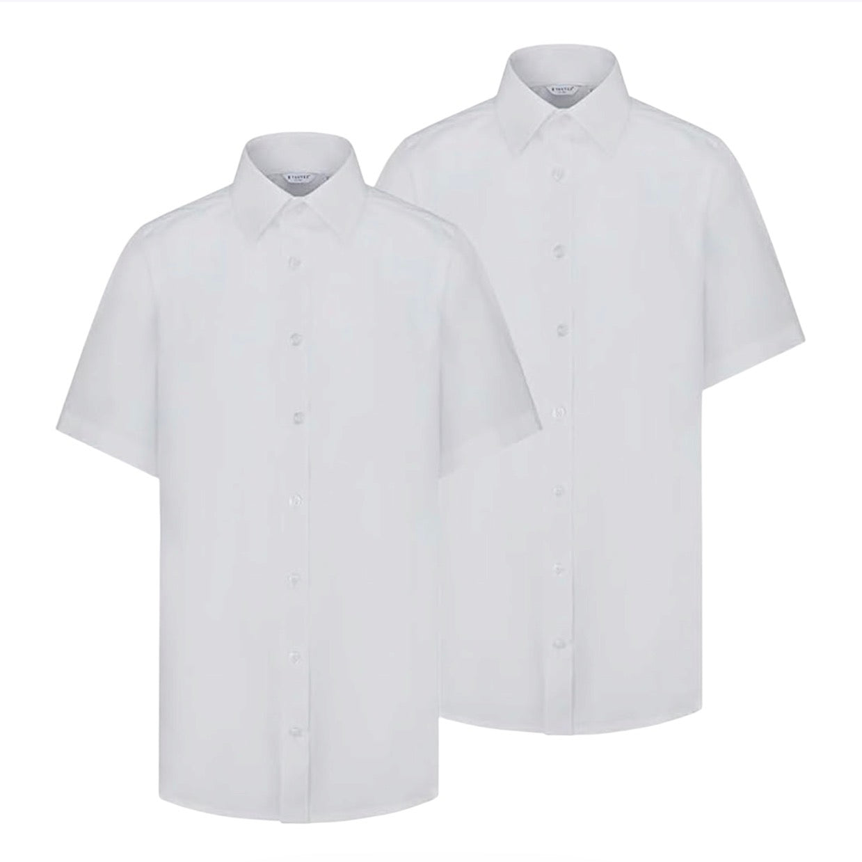 Trutex Boys’ White Short Sleeve School Shirts 2 Pack