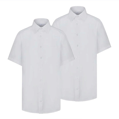 Trutex Boys’ White Short Sleeve School Shirts 2 Pack