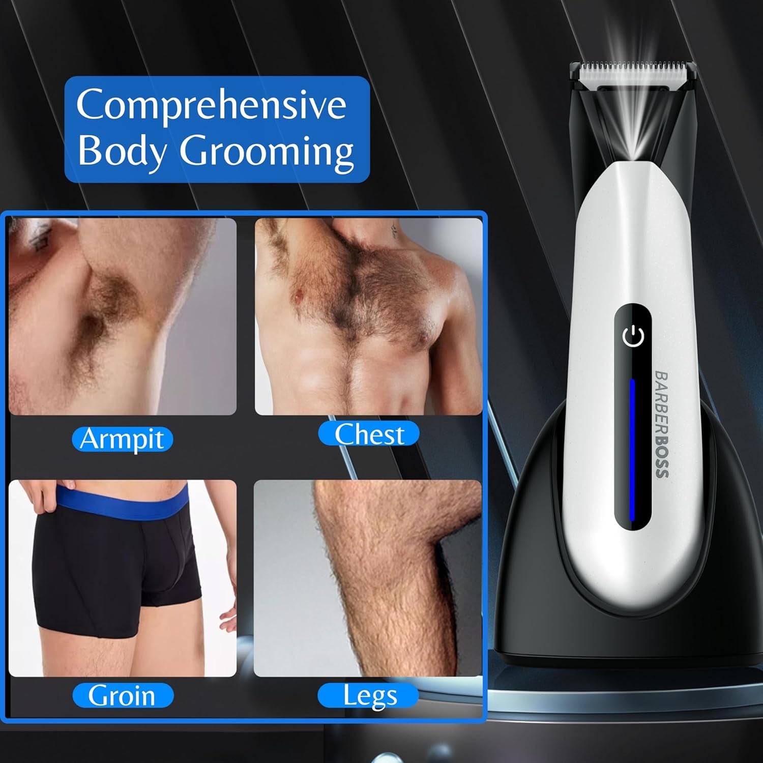 Body Groomer Men, Mens Ball Shaver, Men'S Pube Trimmer, Groin & Body Hair Trimmer, Pubic Hair Trimmer for Men, Body Shavers for Men, Ball Trimmer Men