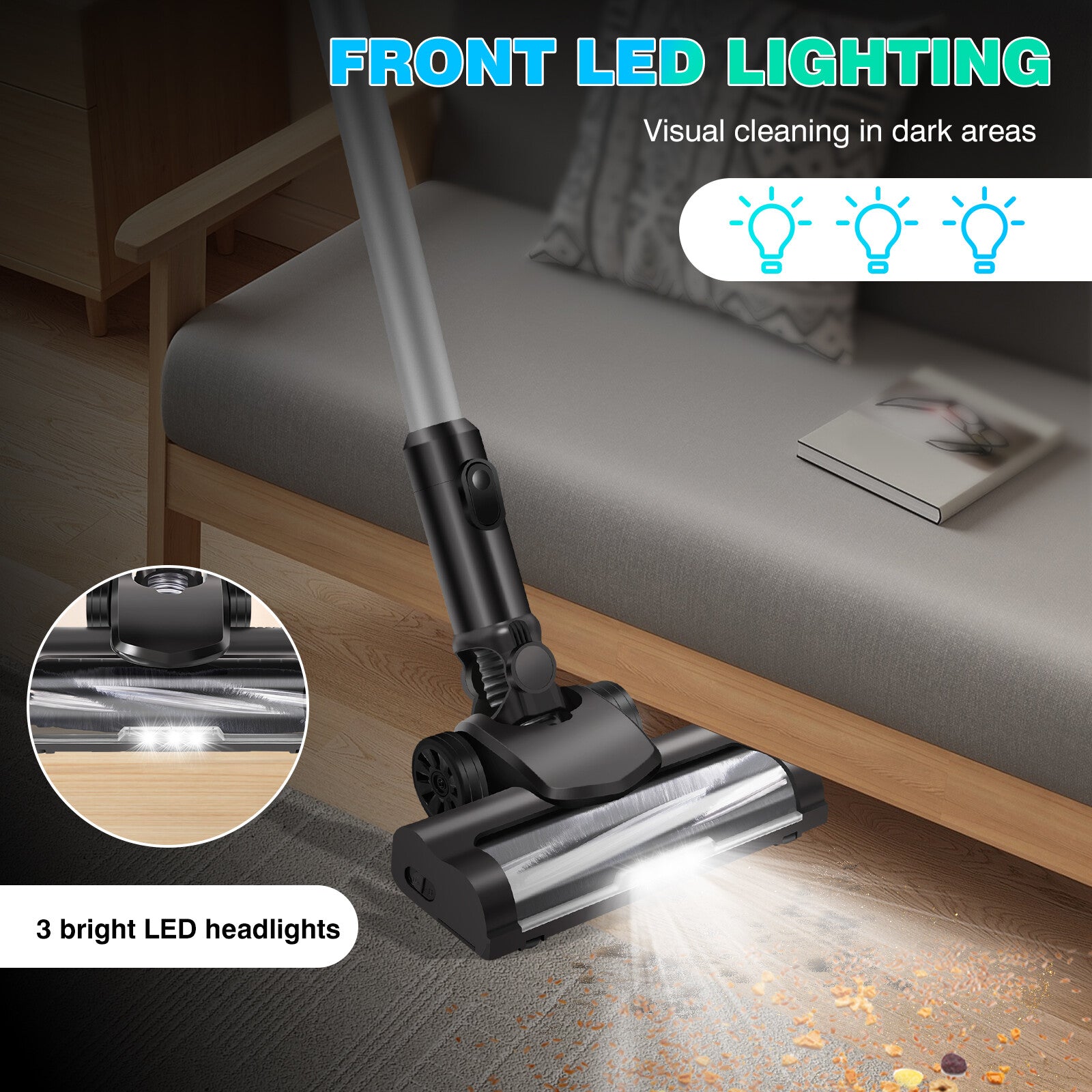 3In1 Cordless Vacuum Cleaner Upright Handheld Stick Lightweight Bagless
