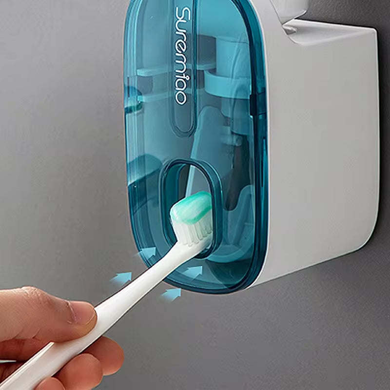 Automatic Wall-Mounted Toothpaste Dispenser & Toothbrush Holder - Elevate Your Bathroom Experience