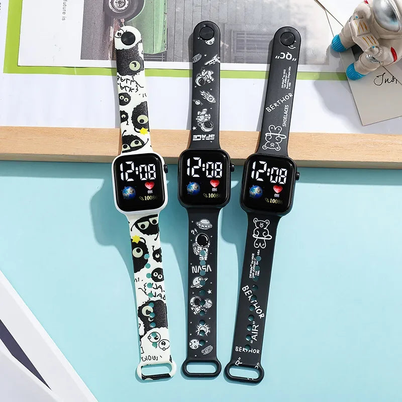 Disney Anime Figures Stitch Watches Children Wrist Strap Sports Intelligent Wristwatch Waterproof Kids Toys Electronic Bracelet
