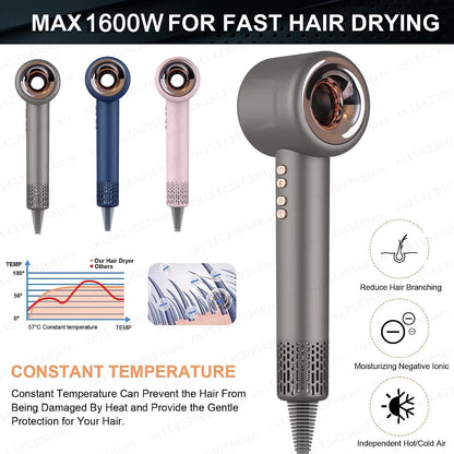 Super Hair Dryer 220V Leafless Hair Dryer Personal Hair Care Styling Negative Ion Tool Constant Anion Electric Hair Dryers