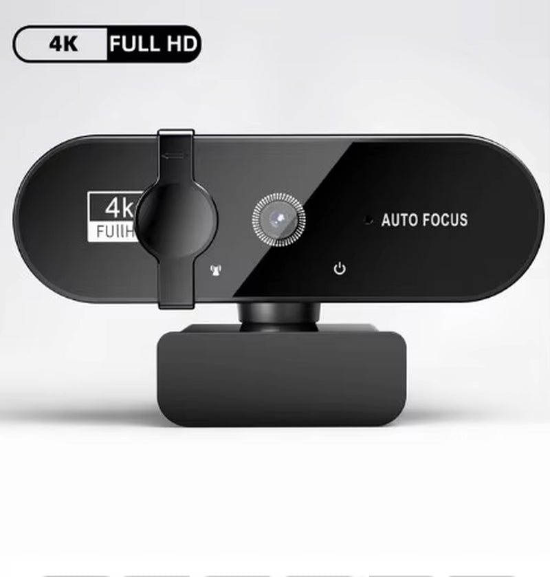 4K HD Webcam with 1080P Mini Camera and Built-in Microphone, 30FPS USB Autofocus for PC and Laptop Video Recording