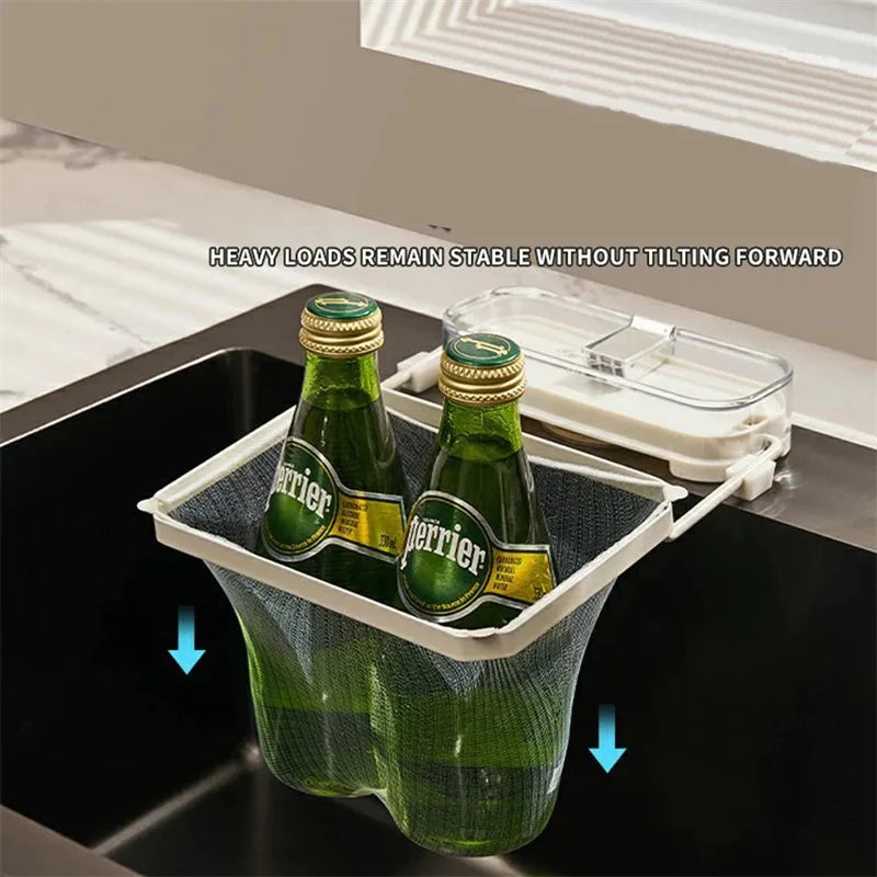 Kitchen Sink Filter Rack Suction Cup Disposable Leftover Leftovers Filter Pocket Kitchen Garbage Drain Rack Sink Strainer Kitchen Gadgets