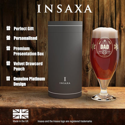Father'S Day Gifts Dad Gifts - World'S Finest Dad Beer Glass (1 Pint / 580Ml) Christmas Birthday Presents Father'S Day Gift