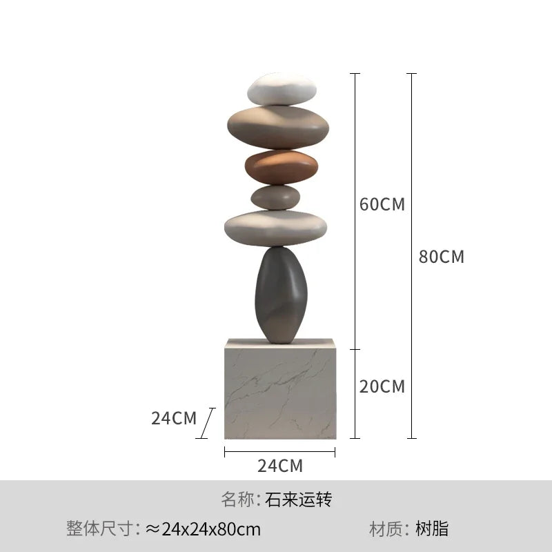 Home Decor Luxury Stones Fortune Turns Statue Living Room Ornament Floor Sofas Decorative Art Nordic Housewarming Gifts