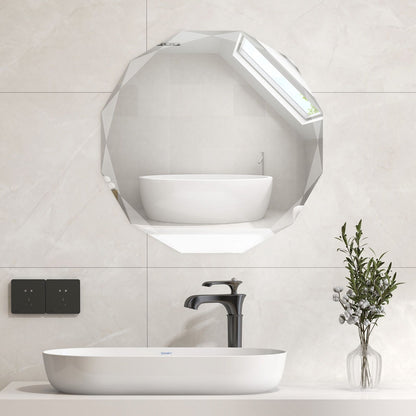 Frameless Wall-Mounted Mirror with Premium Silver Polished Finish