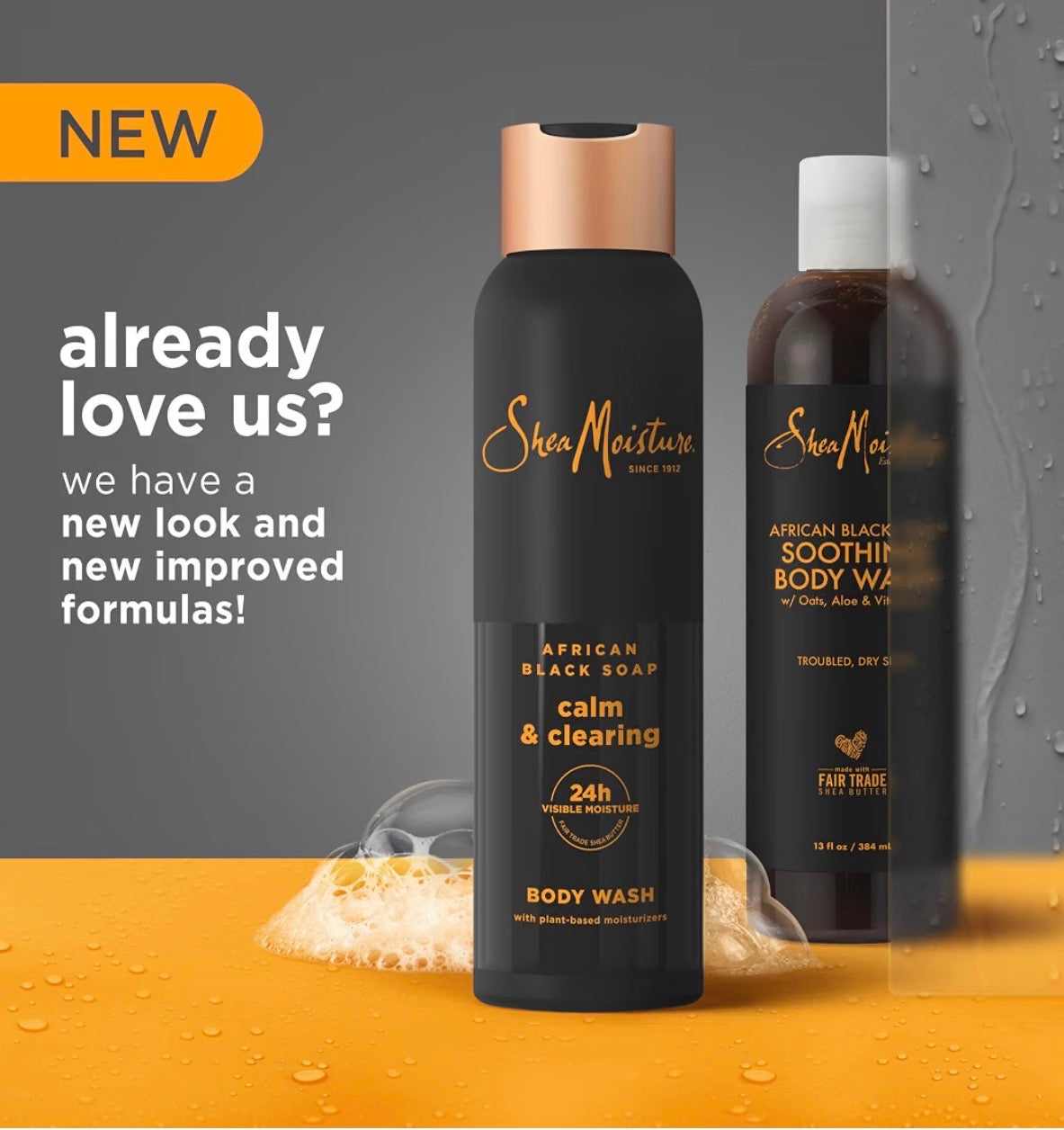 SheaMoisture African Black Soap Body Wash 18 oz | Calm & Clearing Cleanser