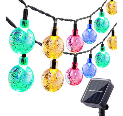 Solar Garden String Lights 100 LED Crystal Ball Fairy Lights 17m
