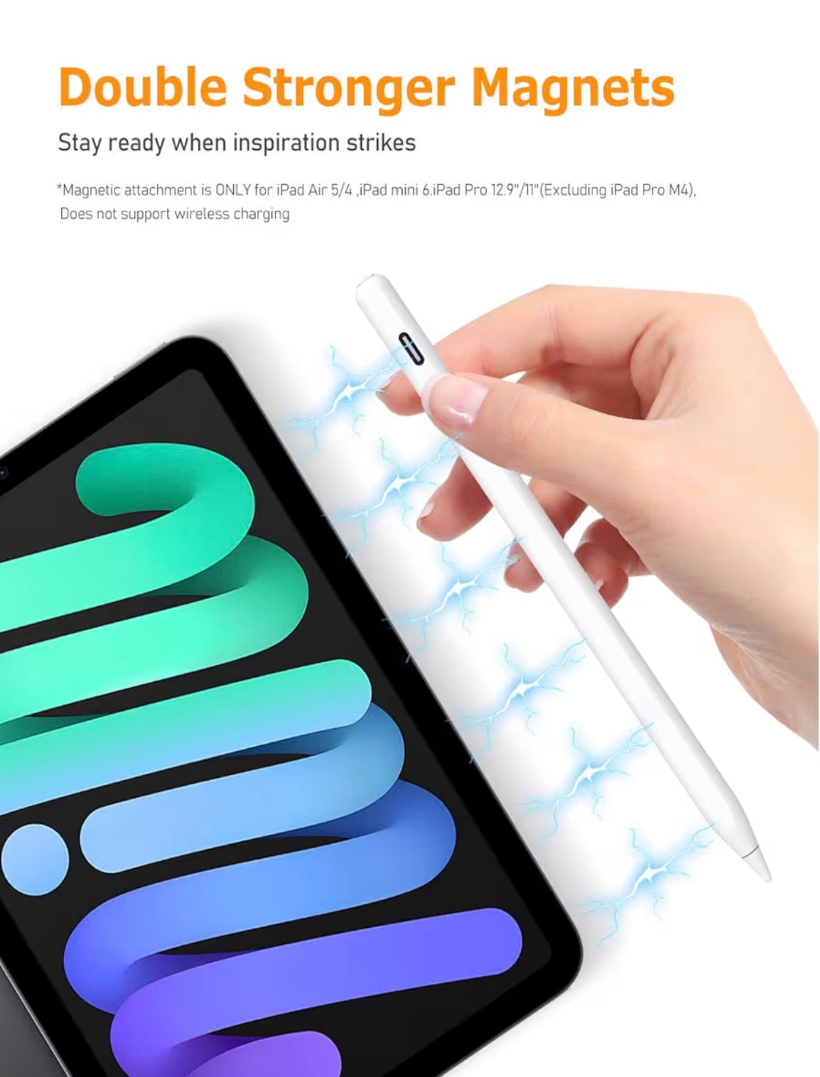 Stylus Pen for iPad Pro Air Mini 2018–2026 Palm Rejection Fast Charge